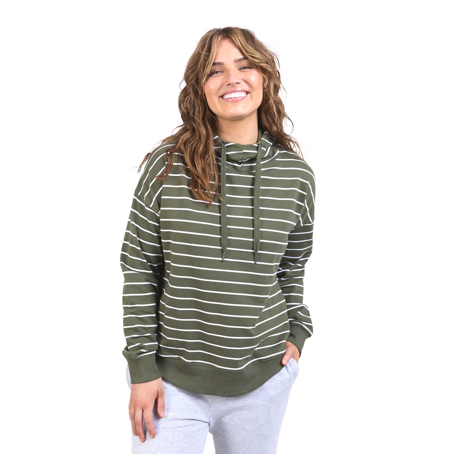 ELM Stripe Lounger Scoop Hoodie